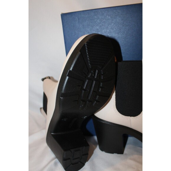 BLUNDSTONE 2364 WOMEN'S ELASTIC SIDED HEELED LEATHER BOOTS PEARL WHITE - Picture 7 of 7